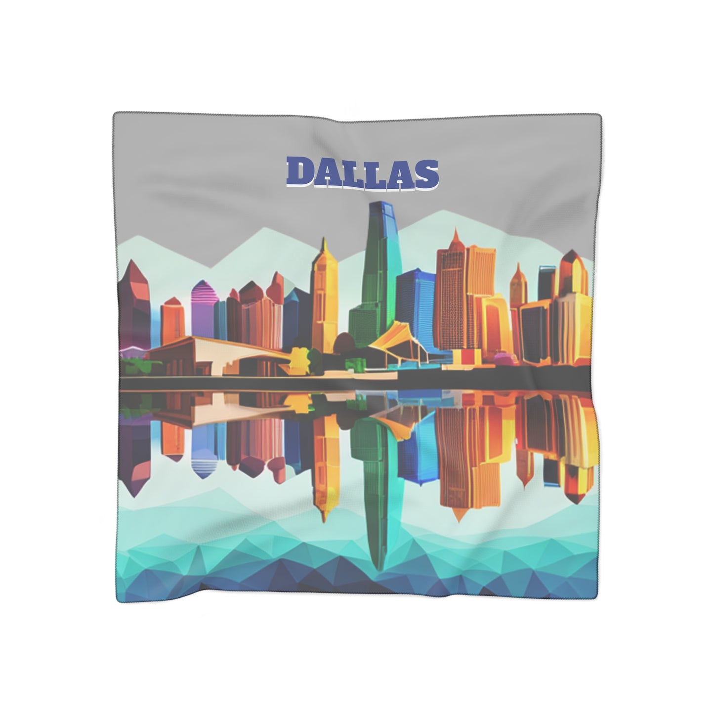 Dallas Texas Reflections Poly Scarf