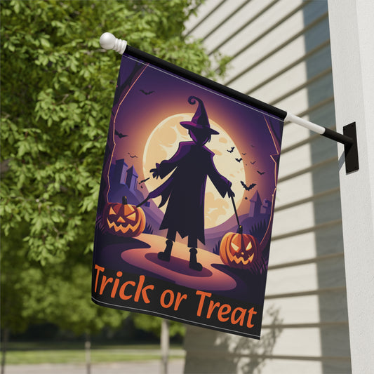 Halloween Witch Trick or Treat Welcome Garden & House Banner