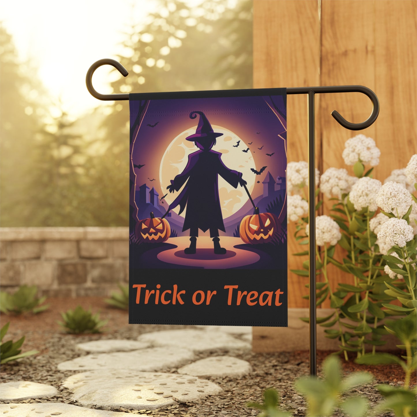 Halloween Witch Trick or Treat Welcome Garden & House Banner