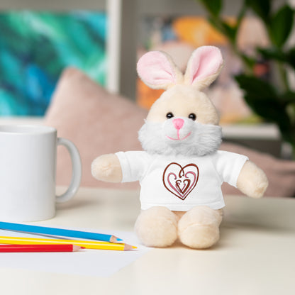 Hearts Intertwined Stuffed Animals with Tee