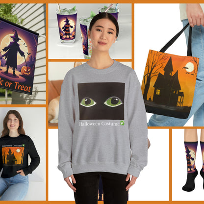 Halloween Spooky Eyes Unisex Heavy Crewneck Sweatshirt