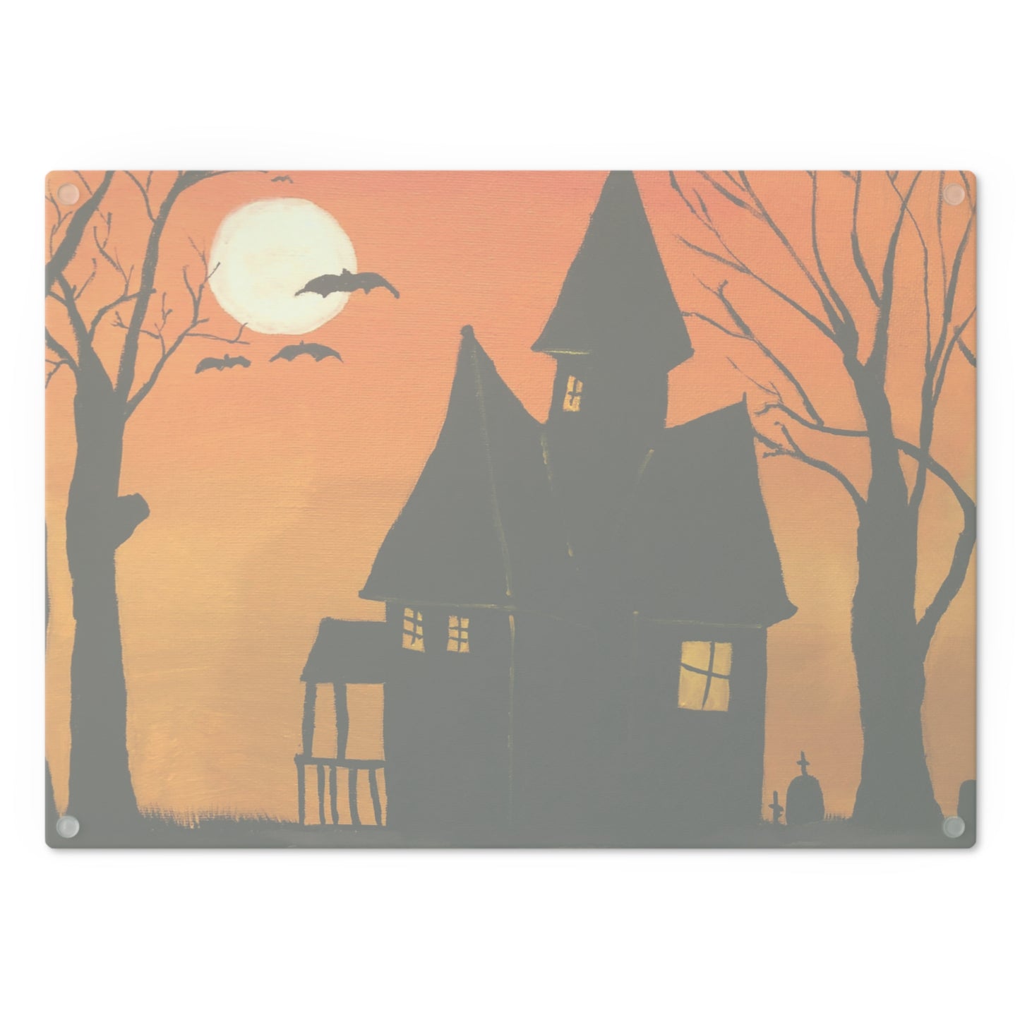 Halloween Spooky House Cutting Board