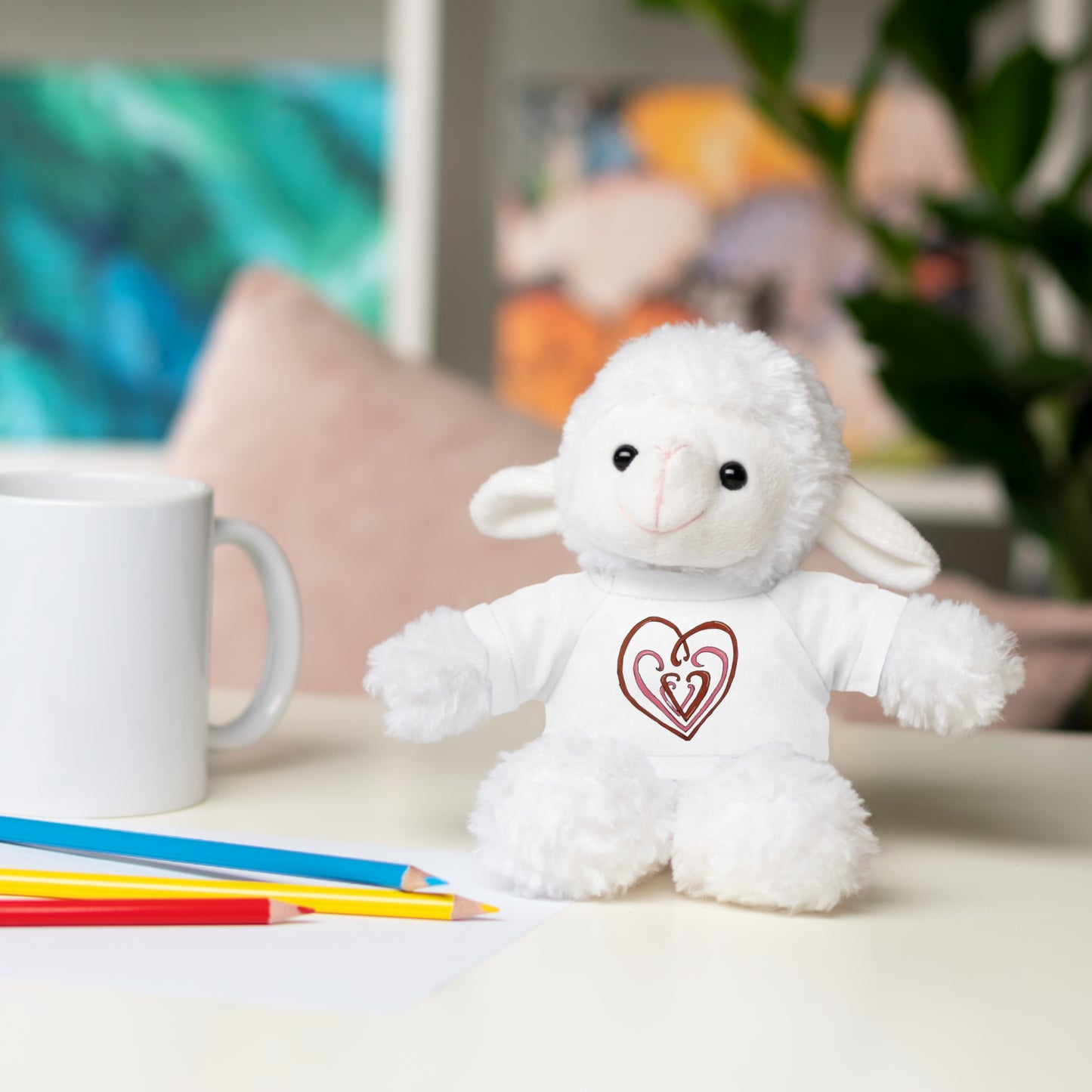 Hearts Intertwined Stuffed Animals with Tee