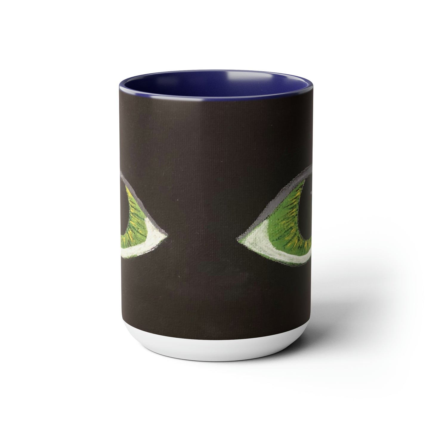 Halloween Spooky Eyes Two-Tone Coffee Mugs, 15oz