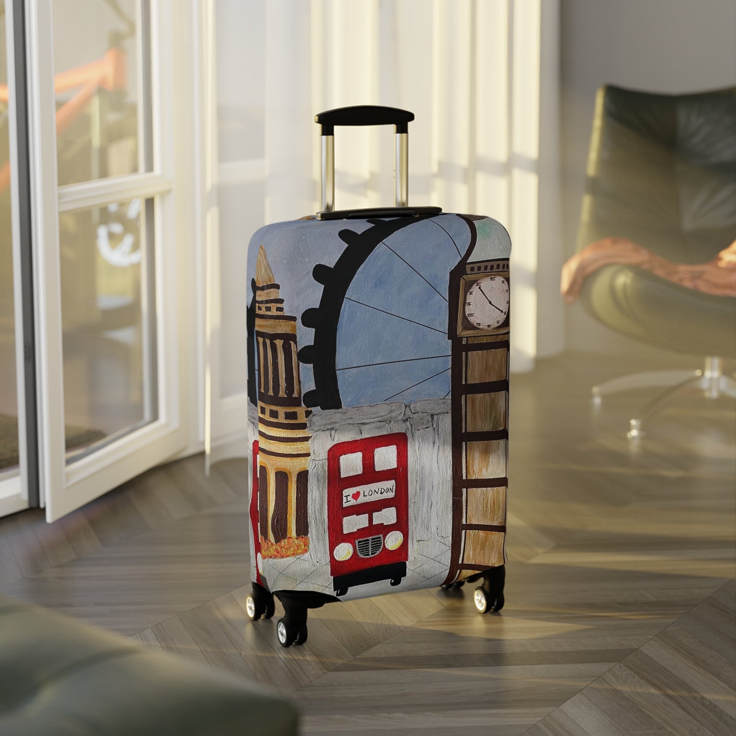 I Love London Luggage Cover