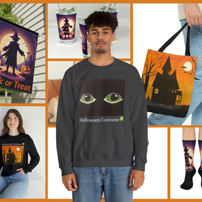 Halloween Spooky Eyes Unisex Heavy Crewneck Sweatshirt