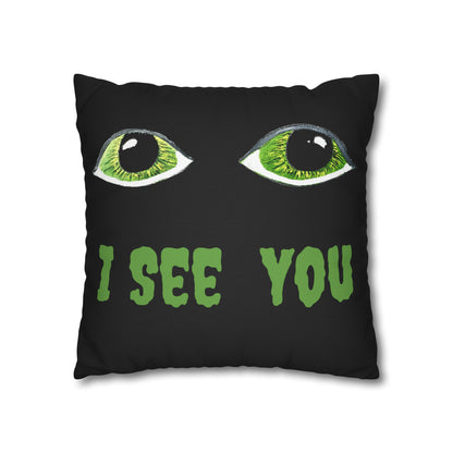 Halloween Spooky Eyes Square Pillow Case