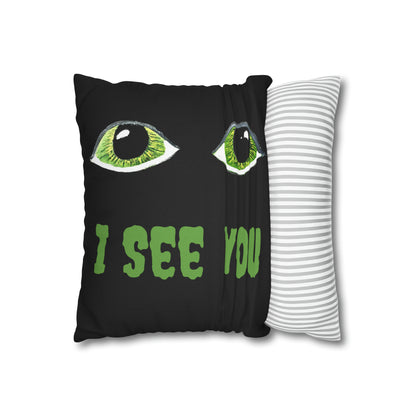 Halloween Spooky Eyes Square Pillow Case