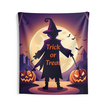 Halloween Witch Trick or Treat Indoor Wall Tapestry