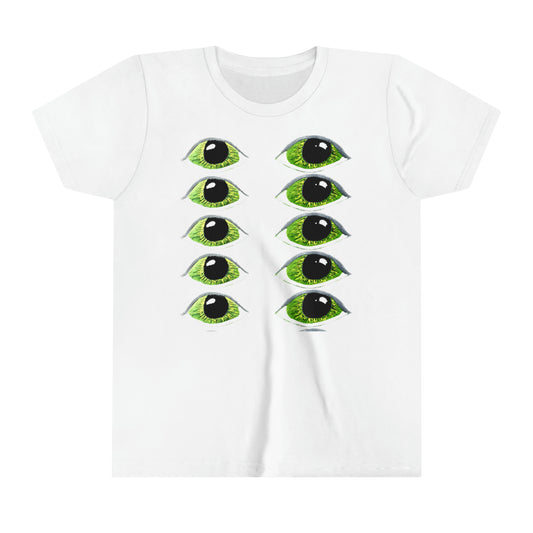 Halloween Spooky Eyes Youth Short Sleeve Tee Costume